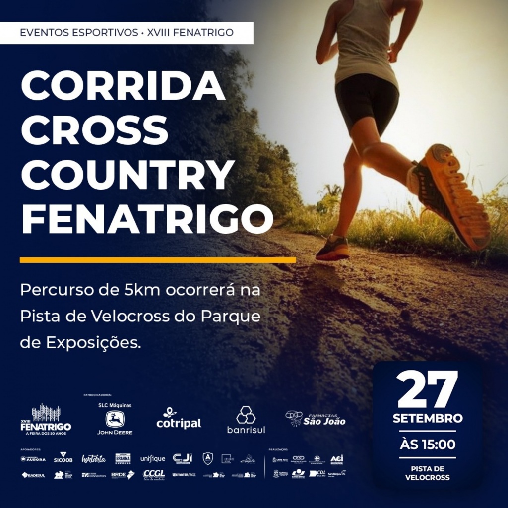 Corrida Cross Country será atração especial da Fenatrigo