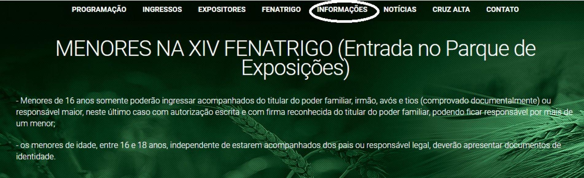 MENORES NA XIV FENATRIGO